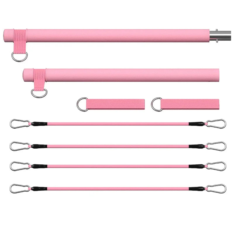 Kit de pilates com faixas de resistência, pilates de ioga multifuncional, kit de resistência portátil para academia em casa, exercícios de corpo inteiro
