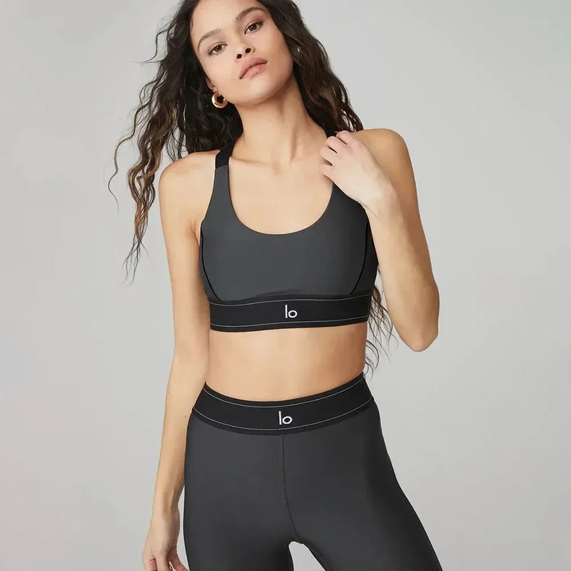 Conjunto de yoga airlift terno até sutiã de cintura alta terno até legging lado split superior yoga treino terno feminino conjuntos de yoga esportes roupas macias