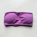 ASHLIMO Sutiã esportivo feminino bandeau sem costas, gola halter, regata de ioga, sem costura, treino, academia, tubo curto