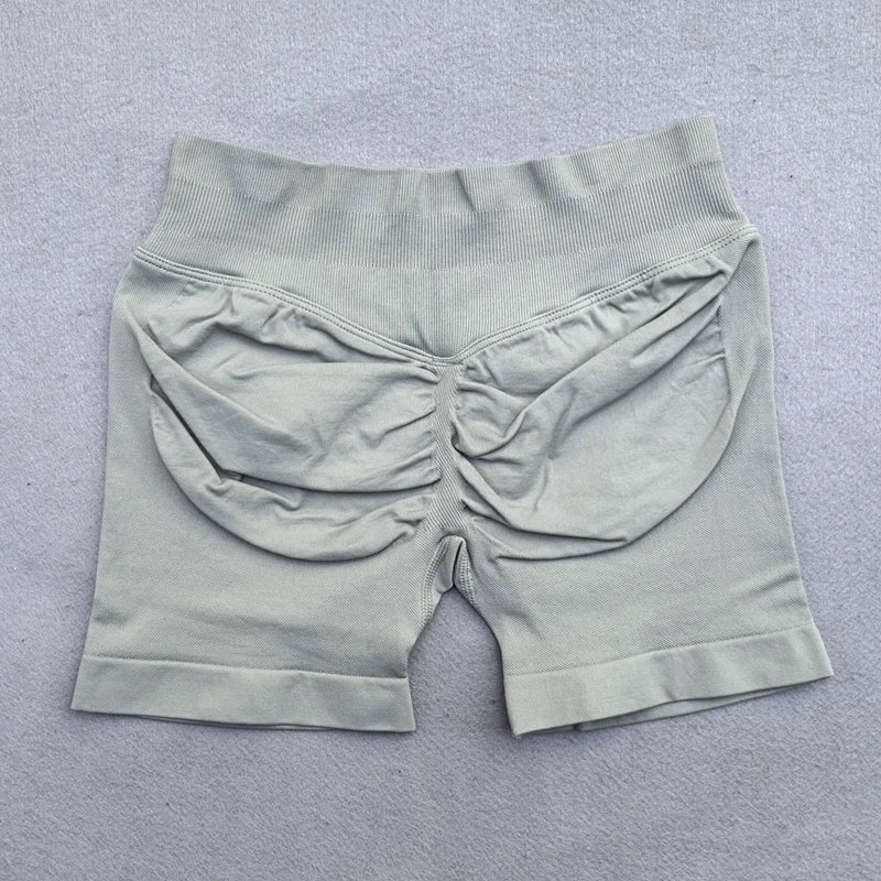Leggings mulheres scrunch sem costura yoga leggings ginásio calças esportivas baixa faixa com nervuras alta estiramento roupa de fitness treino collants