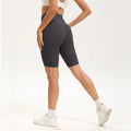 Shorts de treino de fitness feminino cintura alta apertado ciclismo yoga shorts verão respirável calças esportivas de secagem rápida ginásio correndo calças