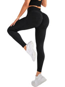 Leggings femininas treino cintura cruzada elástica bolha bunda fitness sem costura yoga esportes calças apertadas