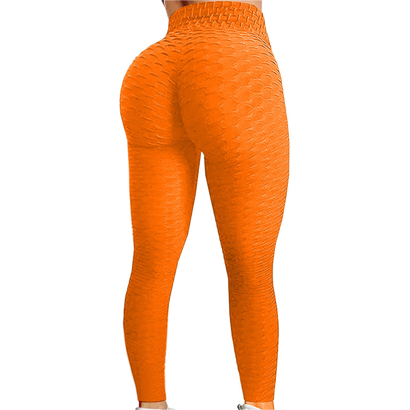 Mulheres cintura alta queimado calças de ioga, bolha hip levantamento, exercício, dança calças, ginásio Fitness, corrida esportes