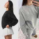 Al yoga topo accolade tripulação pescoço pulôver confortável simplicidade cor sólida tripulação-pescoço pulôver de manga comprida com capuz ginásio topos