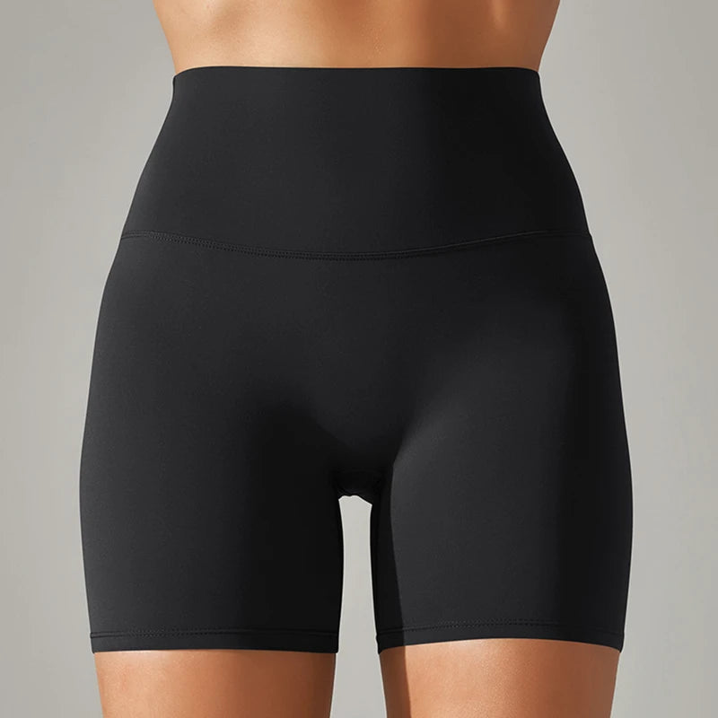 Mulheres esportes curto yoga legging shorts agachamento à prova de cintura alta fitness shorts apertados secagem rápida ciclismo treino ginásio shorts