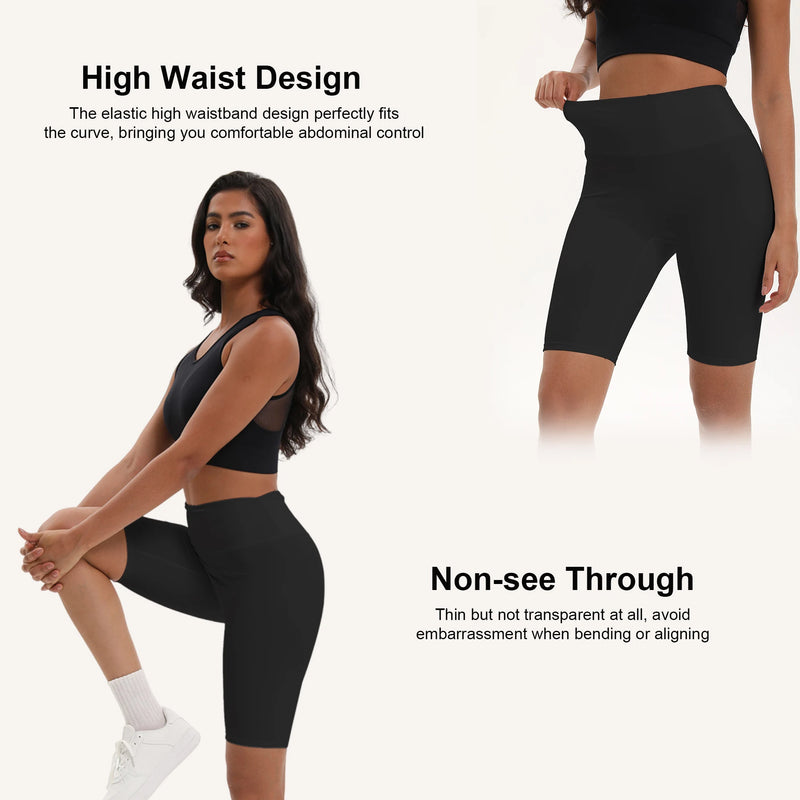 Shorts de treino de fitness feminino cintura alta apertado ciclismo yoga shorts verão respirável calças esportivas de secagem rápida ginásio correndo calças