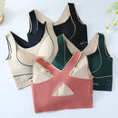 Sutiã esportivo de tecido sem costura de alta elasticidade, suporte confortável, plus size, sutiã esportivo feminino ajustável com design à prova de choque