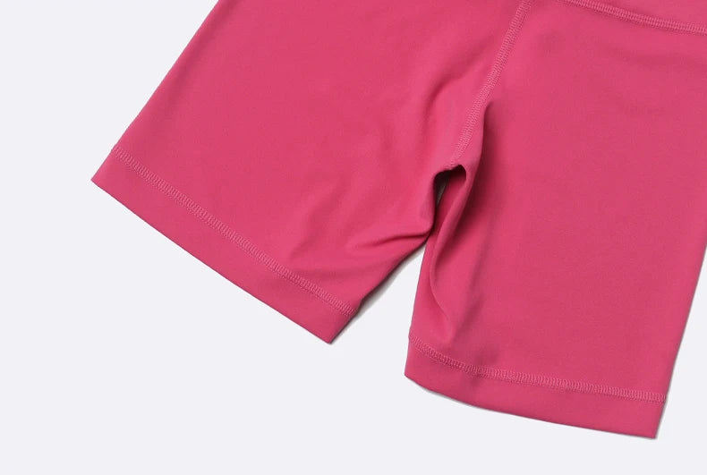 SOISOU Shorts femininos de nylon, academia, yoga, leggings, cintura alta, elástico, apertado, respirável, sem linhas estranho, shorts de ciclismo femininos