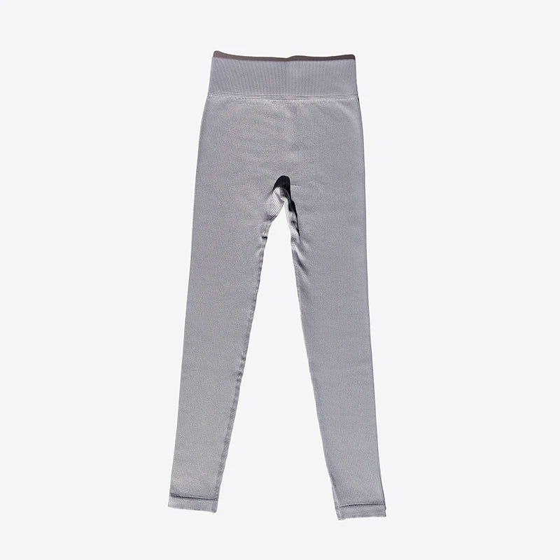 Novas calças de yoga sem costura com nervuras cintura alta ginásio leggings esporte feminino fitness legging controle barriga correndo collants