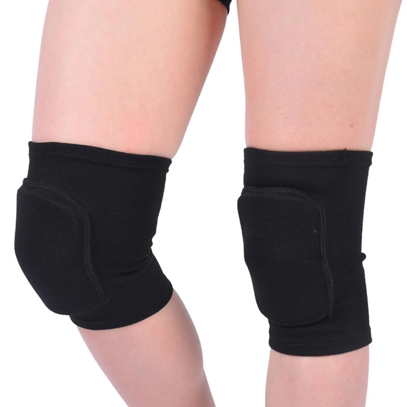 2 pçs esportes compressão joelheiras elástico joelho protetor espessamento esponja joelho cinta suporte para dança treino treinamento