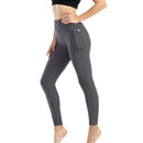 Moda feminina bolso bolha calças elásticas magro leggings ginásio correndo ciclismo calças de fitness cintura alta hip lift leggings feminino