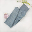 Chrleisure conjunto esportivo de lavagem para mulheres, sem costura, yoga, manga longa, fitness, com levantamento de bunda, leggings de treino, academia