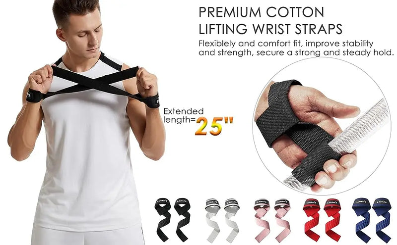 Correias de pulso de levantamento de peso treinamento de força ajustável antiderrapante ginásio fitness cinta de levantamento suporte de pulso esportes aperto banda