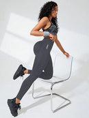 Desgaste apertado da ioga do levantamento do quadril da cintura alta sem emenda, calças da ioga do treinamento do levantamento do quadril do pêssego