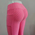 Moda feminina bolso bolha calças elásticas magro leggings ginásio correndo ciclismo calças de fitness cintura alta hip lift leggings feminino