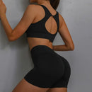 Terno de yoga yoga esportes roupa interior feminina terno de fitness colete correndo esportes yoga shorts conjunto de yoga conjunto de treino