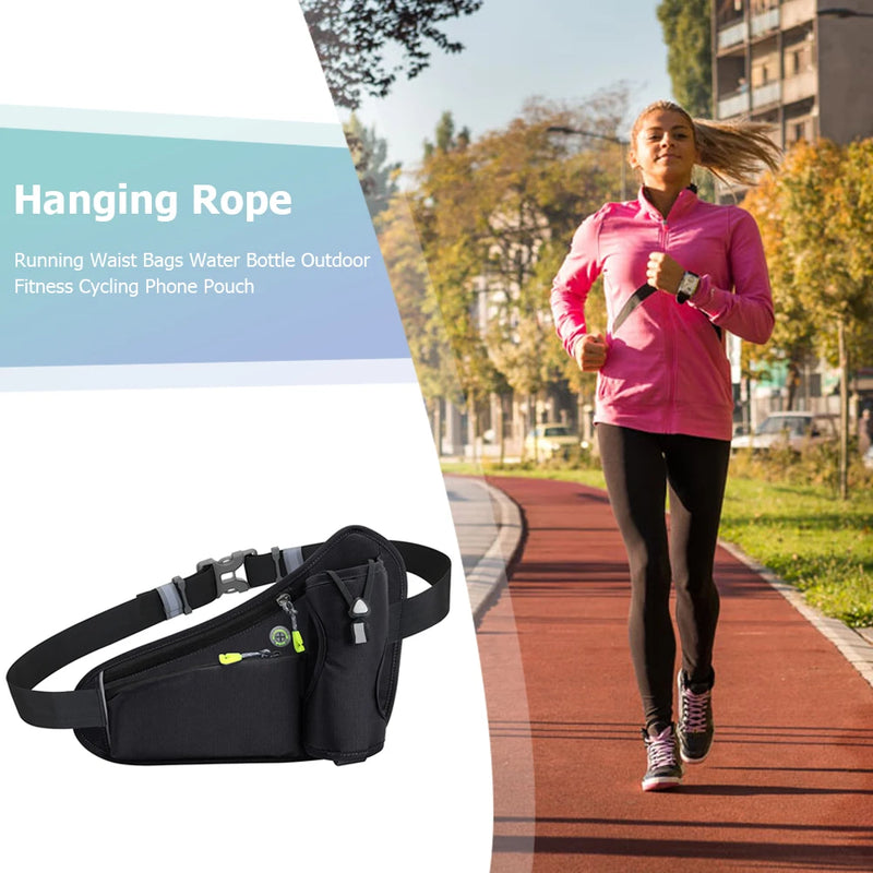 Multifunções Water Bottle Holder Bag, cintura Pack, correia de hidratação, grande capacidade, impermeável, esporte, corrida, ciclismo