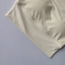 Malha integrada copo voador manga curta anti-rugas esportes yoga fitness conforto almofada no peito wear-free sutiã suspender topo