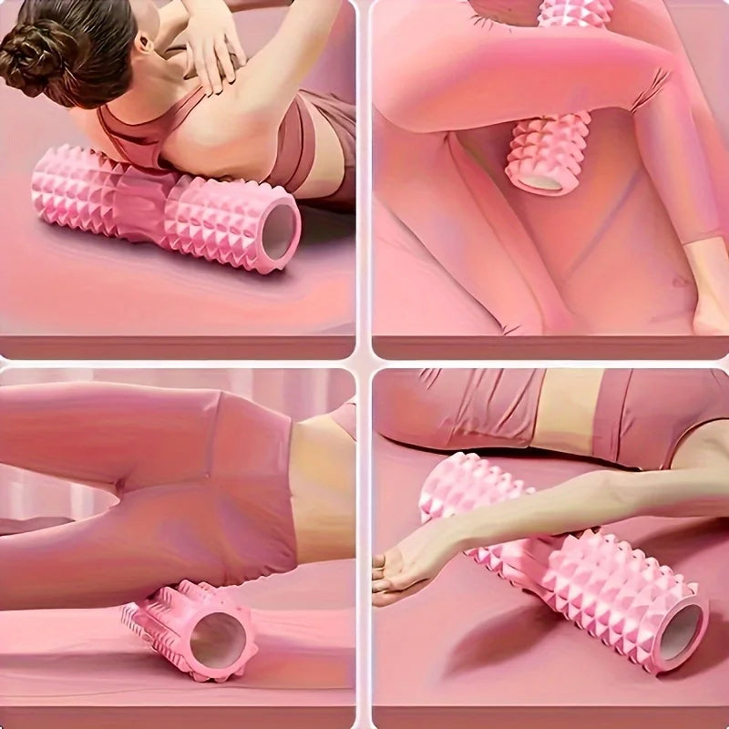 Rolo de espuma para massagem profunda de tecidos, rolo muscular para alívio da dor nas costas, rolo de massagem EVA para exercícios de automasagem, ioga, pilates