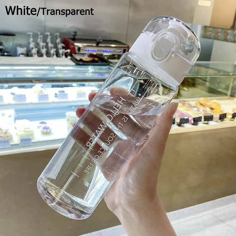 Garrafa de água transparente esportiva 780ml portátil ginásio viagem transparente garrafa à prova de vazamento garrafa fosca