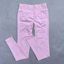 Leggings mulheres scrunch sem costura yoga leggings ginásio calças esportivas baixa faixa com nervuras alta estiramento roupa de fitness treino collants