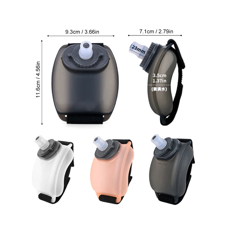 Portátil Silicone Soft Frasco, Esporte Garrafa De Água, Chaleira De Pulso, Apertar, Correr, Equitação, Escalar, Marathon Race Armazenamento
