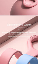 Maca em forma de 8 para fitness em casa, modelagem nas costas, faixa elástica com ombro aberto e faixa de alongamento nas costas para exercícios no ombro