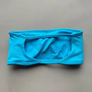 ASHLIMO Sutiã esportivo feminino bandeau sem costas, gola halter, regata de ioga, sem costura, treino, academia, tubo curto