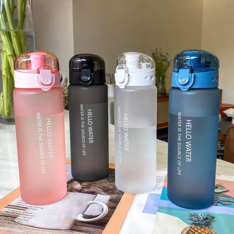 Garrafa de água transparente esportiva 780ml portátil ginásio viagem transparente garrafa à prova de vazamento garrafa fosca