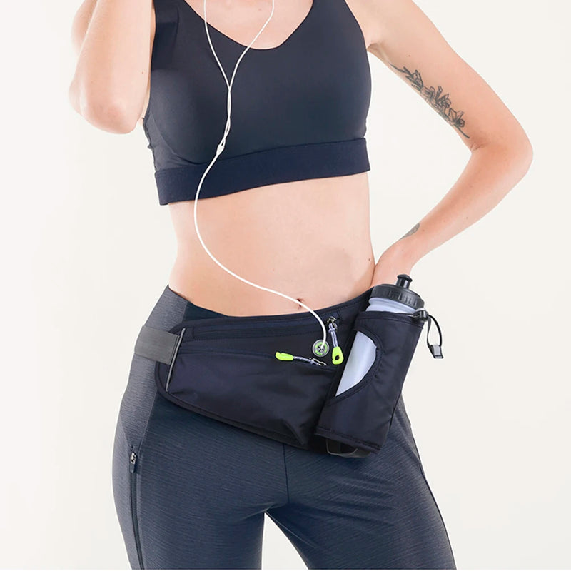 Multifunções Water Bottle Holder Bag, cintura Pack, correia de hidratação, grande capacidade, impermeável, esporte, corrida, ciclismo