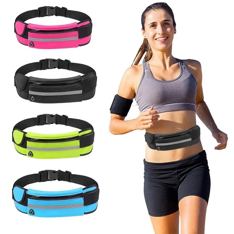 1pcs colorido impermeável neoprene fanny pacote correndo homem cintura saco