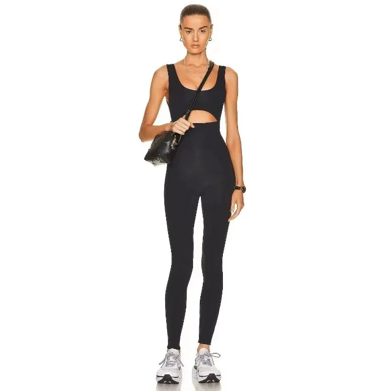 Conjuntos de yoga macacões feminino v-back uma peça alta elástica bodysuits roupas esportivas fitness acolchoado náilon macio ginásio treino macacão