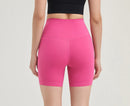 SOISOU Shorts femininos de nylon, academia, yoga, leggings, cintura alta, elástico, apertado, respirável, sem linhas estranho, shorts de ciclismo femininos