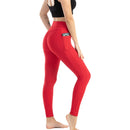 Moda feminina bolso bolha calças elásticas magro leggings ginásio correndo ciclismo calças de fitness cintura alta hip lift leggings feminino