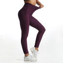 Moda feminina bolso bolha calças elásticas magro leggings ginásio correndo ciclismo calças de fitness cintura alta hip lift leggings feminino