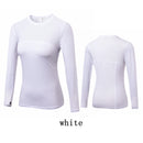 Camiseta esportiva de yoga de manga longa feminina legal seco atlético correndo caminhadas yoga topo fitness correndo camisas de treino