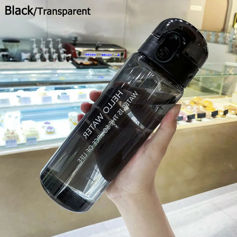 Garrafa de água transparente esportiva 780ml portátil ginásio viagem transparente garrafa à prova de vazamento garrafa fosca