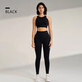 Conjunto de roupas de yoga feminino cintura alta leggings e topo duas peças sem costura roupas de exercício de fitness roupa interior de fitness plus size