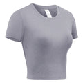 Camisa de compressão feminina manga curta atlético yoga correndo camiseta verão ginásio treino secagem rápida elástico camisetas topos baselayer