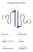 Vara de pilates multifuncional, equipamento fitness para ioga, pilates, elasticidade doméstica, treinamento de quadril, corda de puxar